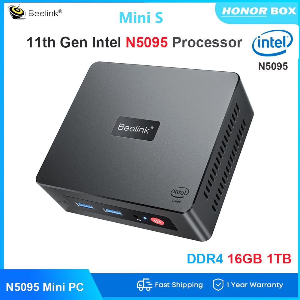 Beelink Mini S Windows Mini PC 16GB RAM 1TB SSD Intel N5095 Windows 11 Mini Computer Mini Desktop Mini Laptop Mini CPU ราคา 4,874 บาท*ส่งฟรี