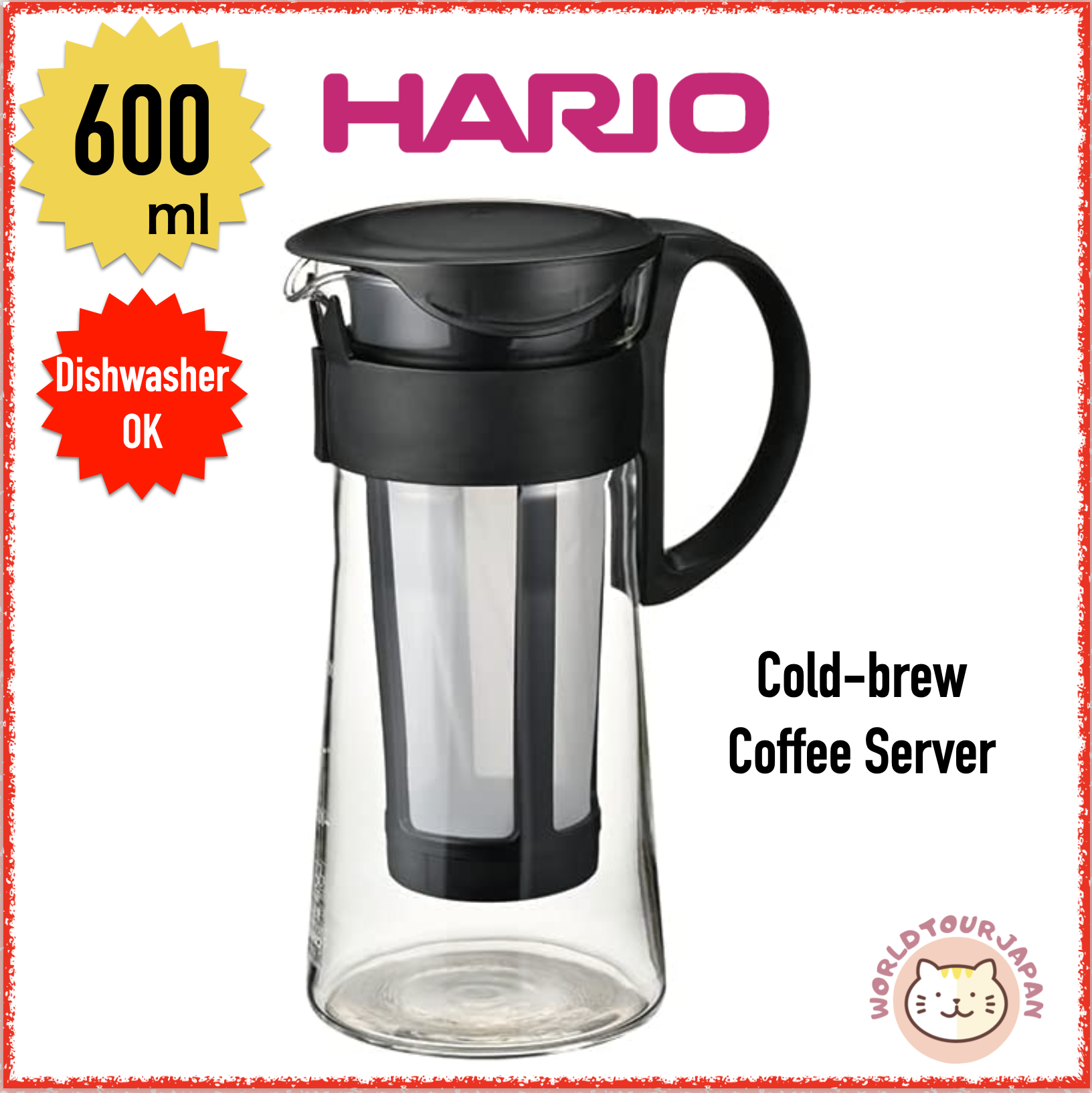 Hario Cold-Brew cà phê Server Pot mini/600ml/MCPN-7-B/máy rửa chén OK/made in Japan [trực tiếp từ Nhật Bản]