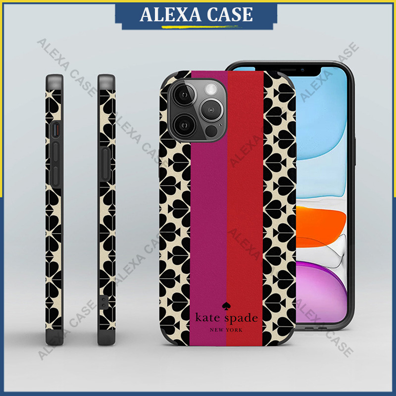 Kate Spade Phone Case for iPhone 17 Pro Max / iPhone 15 Pro Max / iPhone 14 Pro Max / iPhone 11 Pro Max / XS Max / iPhone 8 Plus / iPhone 7 plus Anti-fall Lambskin Protective Case Cover EGRCXV