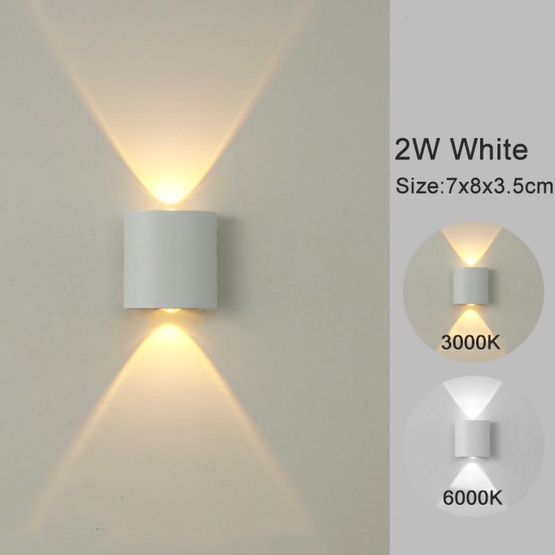 Modern Style Indoor outdoor Wall Lamp IP65 LED Wall Light Aluminum Waterproof Up Down Corridor Lights for Home Stairs Bedroom Bedside Bathroom Lighting Sconces