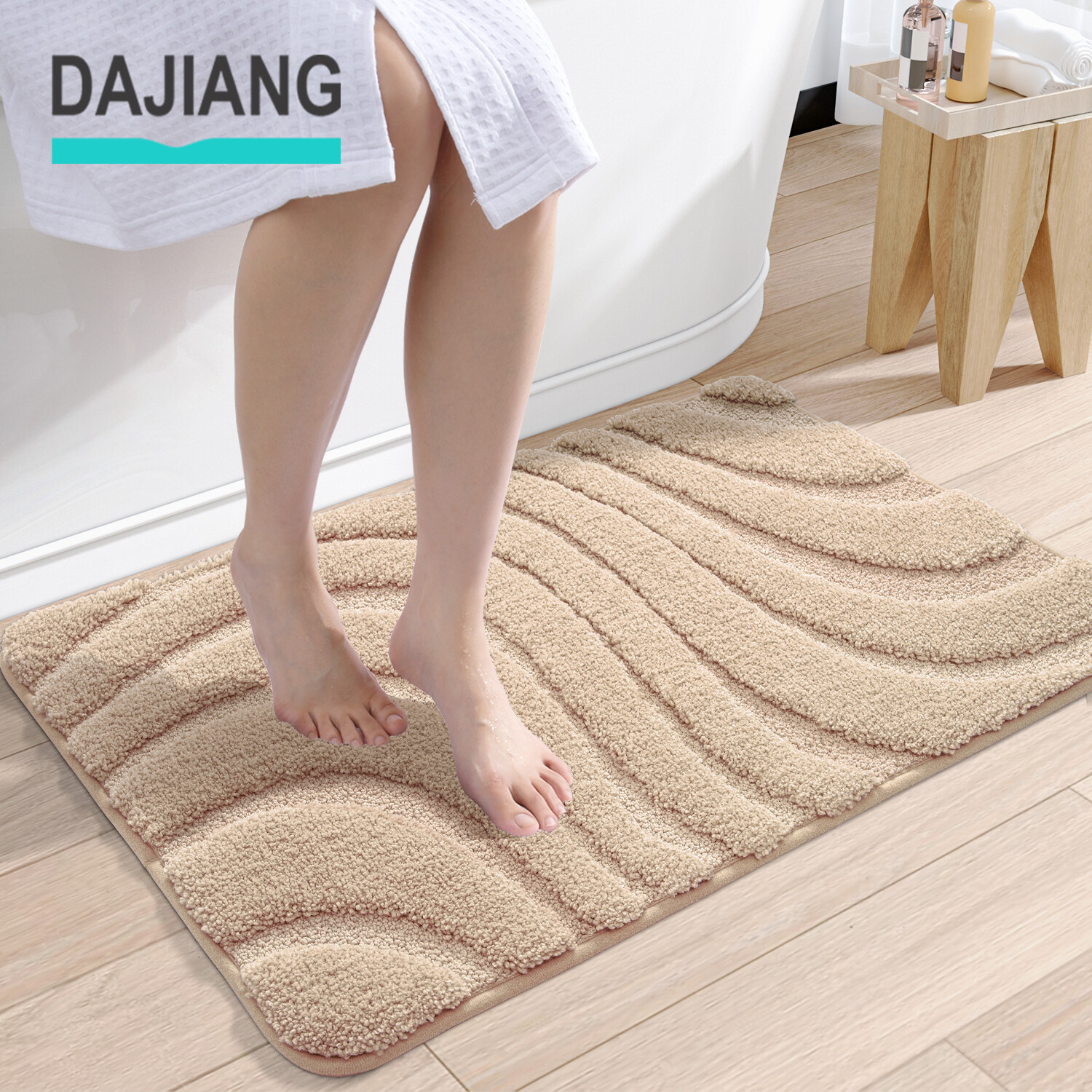 Dajiang màu trơn Thảm Tắm sàn phòng tắm Mat sợi nhỏ dễ dàng để làm sạch thảm nhà tắm