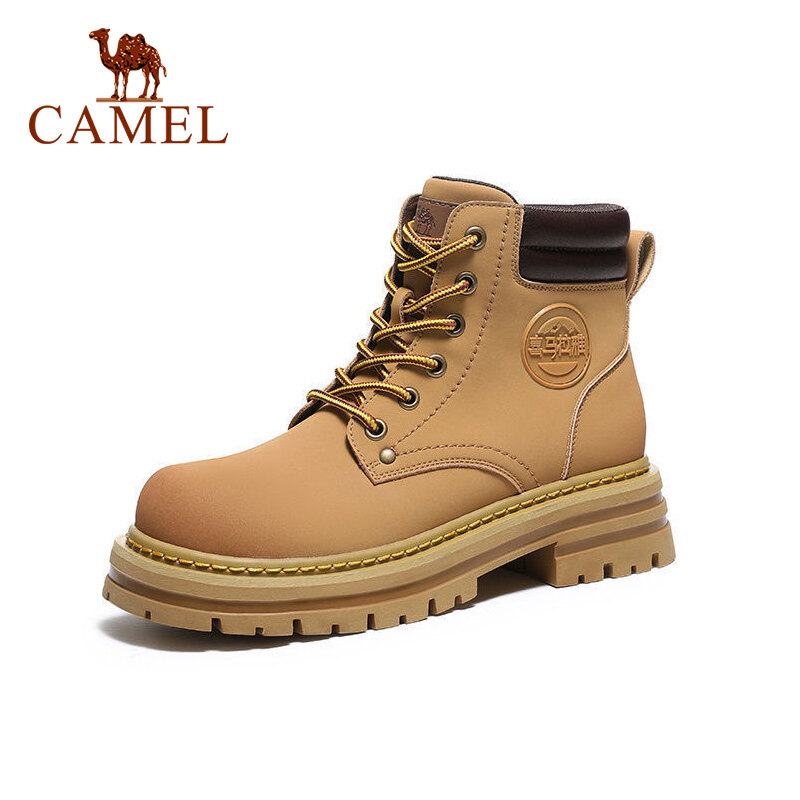 Cameljeans Women's Tooling Boots Autumn Winter Outdoor Casual Short Boots ราคา 2,469 บาท*ส่งฟรี