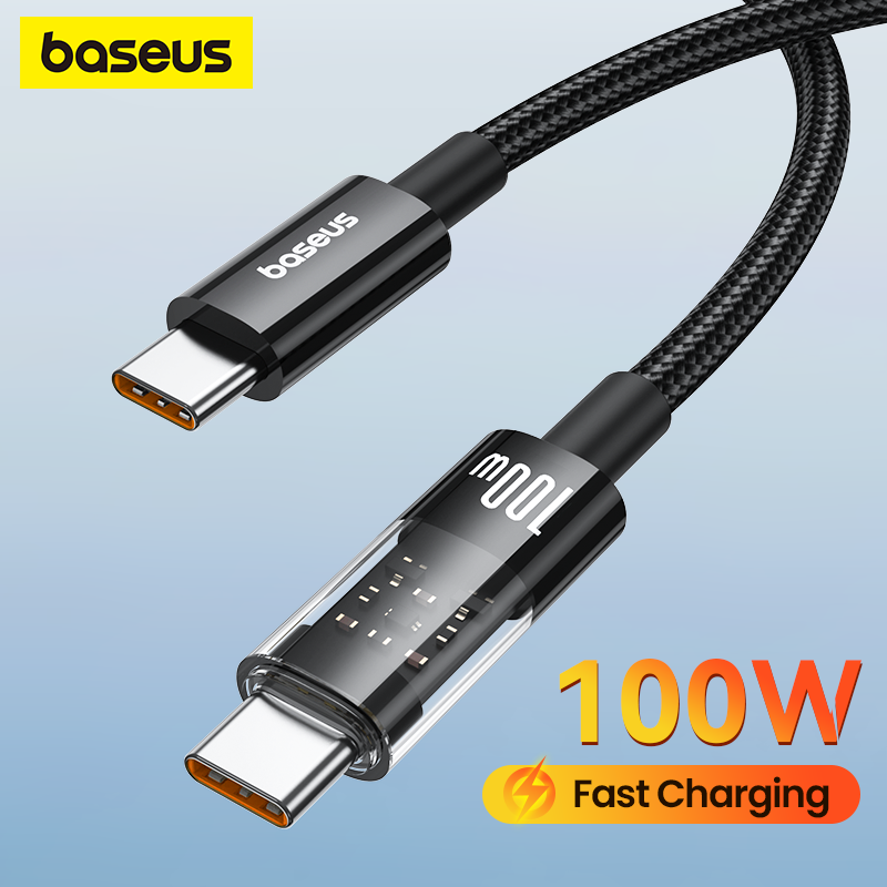 Baseus đá quý loạt cáp pd 100w loại c để usb c cáp dây sạc nhanh cho iphone 15 pro max samsung s23 siêu xiaomi huawei