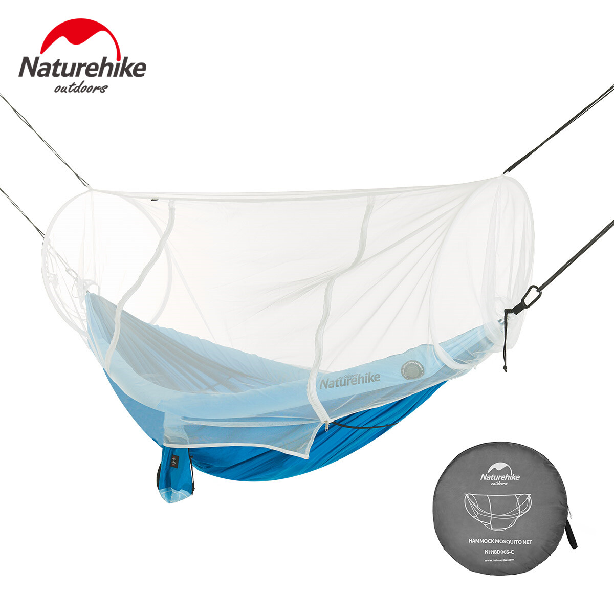Naturehike võng cắm trại chống lưới chống muỗi Bìa màn chống muỗi sợi thủy tinh khung di động chỉ 380g NH18D003-C
