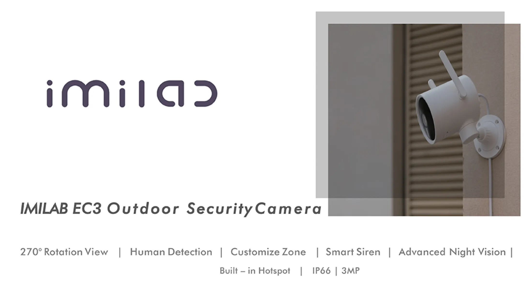 Imilab Ec3 Smart Camera Outdoor Ptz 270 Waterproof Ip66 Hd 1080p Infrared Night Vision Dual Antenna Wifi Signal Xiaomi Home App Lazada Indonesia