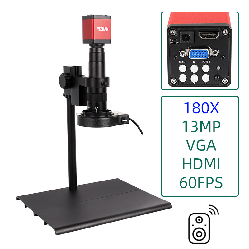 Kuaiqu Camera kính hiển vi một mắt Video Kỹ Thuật Số VGA USB HDMI số 48mp 13MP 4k continus Zoom 180X