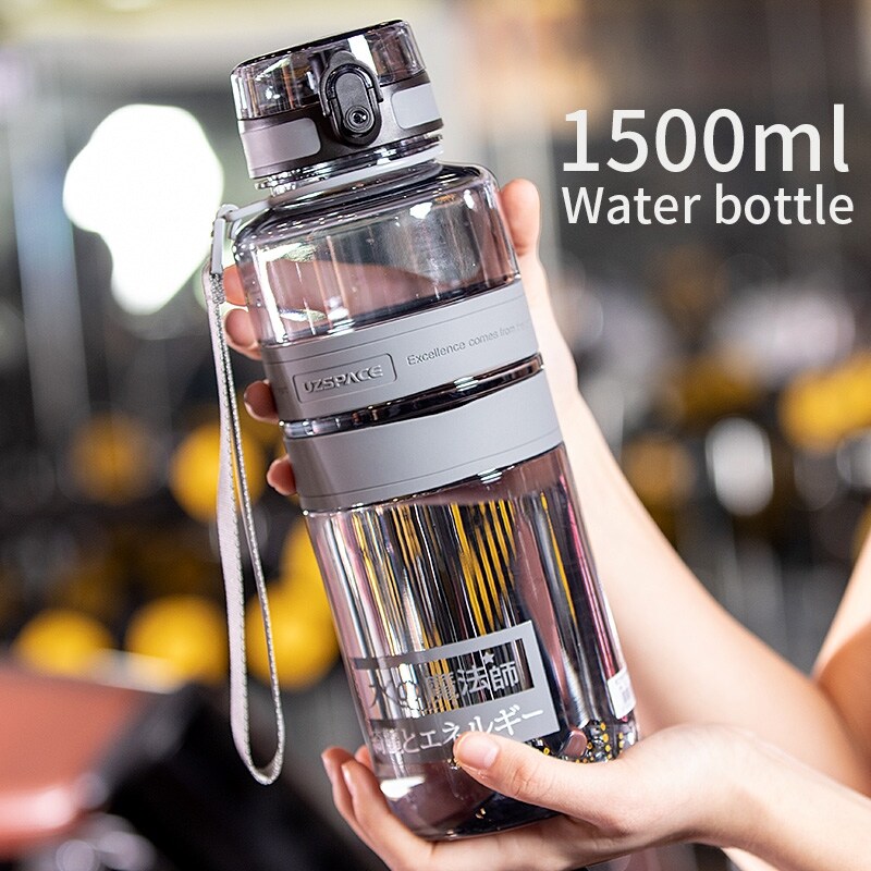 Gambar UZSPACE Water Bottle Large 1 Liter BPA Free Leak Proof Gym Bottle for Fitness or Sports Outdoors