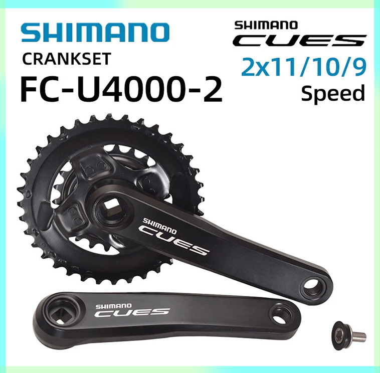 Shimano cues u4000 loạt FC-U4000-2 crankset 2x1/10/9 tốc độ 36-22T 40-26T xe đạp leo núi 2x1/10/9 tố