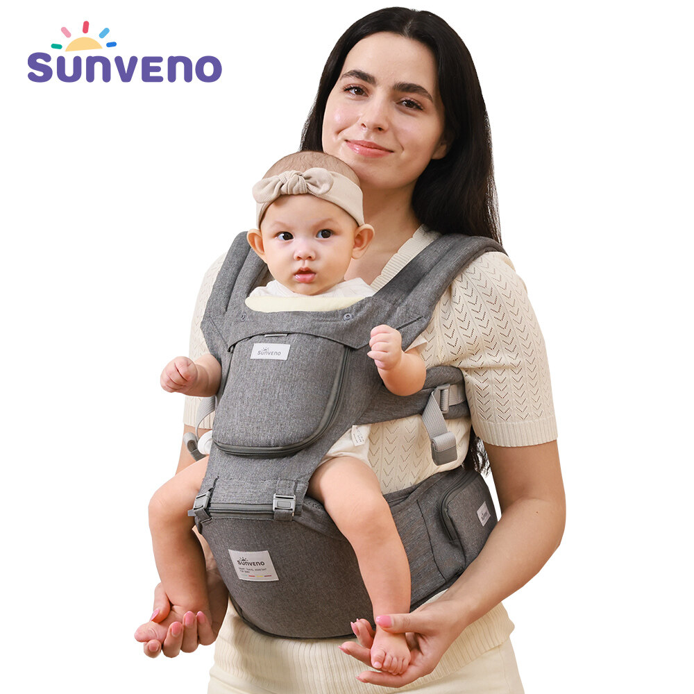 Sunveno เหมาะกับการทำงานเป้อุ้มเด็กทารกเด็ก Hipseat ผู้ให้บริการ ด้านหน้าหันตามหลักสรีรศาสตร์จิงโจ้ สลิงทารกห่อสำหรับทารกเดิน ราคา 650 บาท*ส่งฟรี