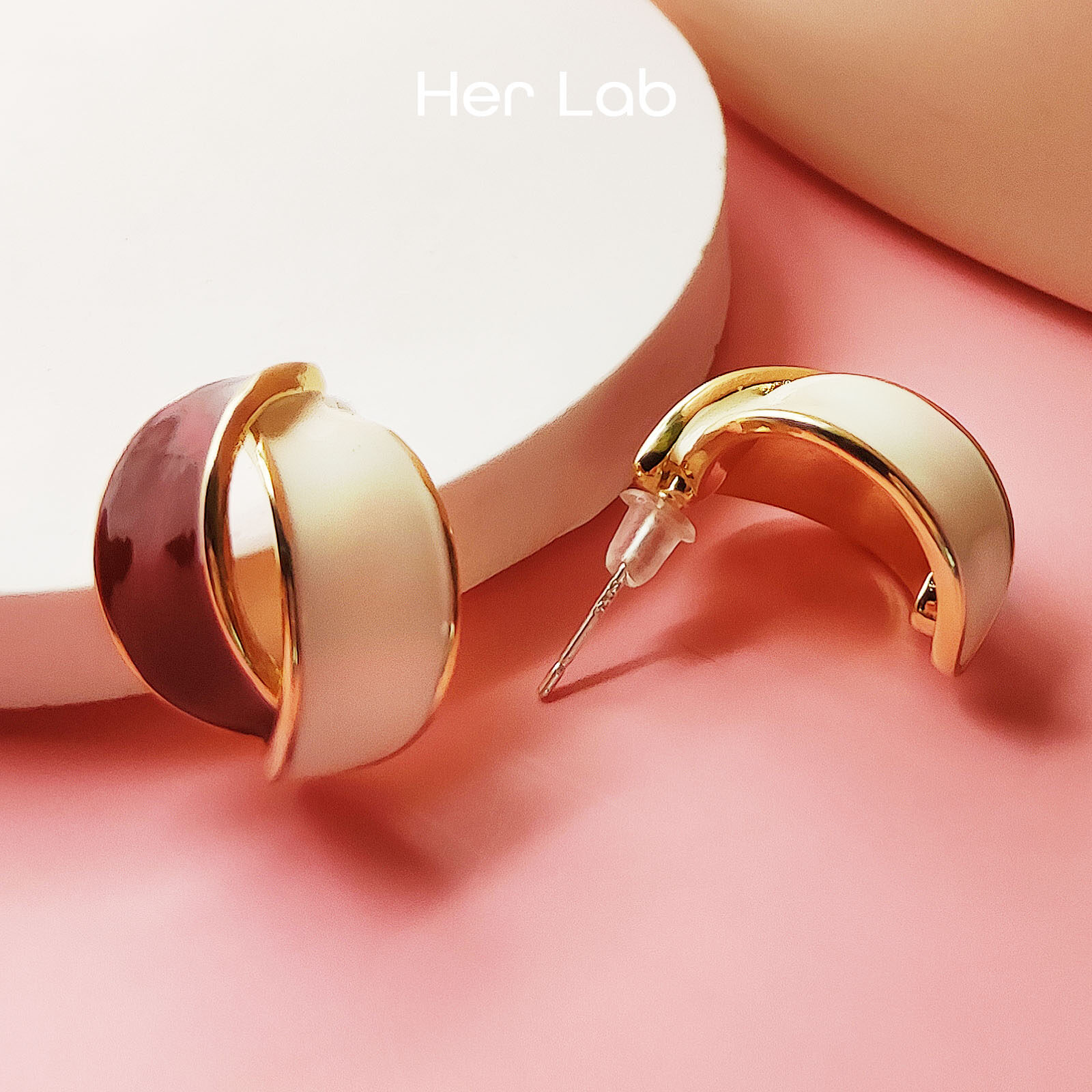 Her Lab Jewelry | Fashionable and unique women's earrings S925 silver multi-layered personalized earrings Bridal classic leaf earrings ราคา 257 บาท*ส่งฟรี