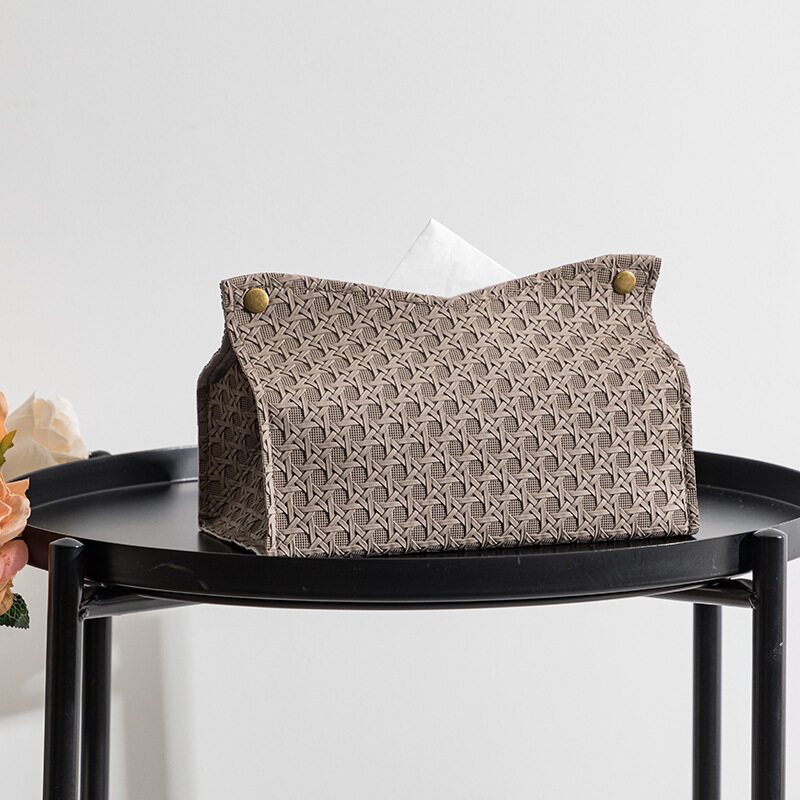 Hộp Đựng Khăn Giấy PU Đơn Giản Hộp Đựng Khăn Giấy Mềm Bằng Mây Để Đựng Khăn Giấy Đơn Giản Màu Trắng Có Thể Nếm Thử Túi Đựng Khăn Giấy Cỡ Lớn Cho Nhà Nghỉ Khách Sạn Gia Đình 22.5*12.5*9.5Cm