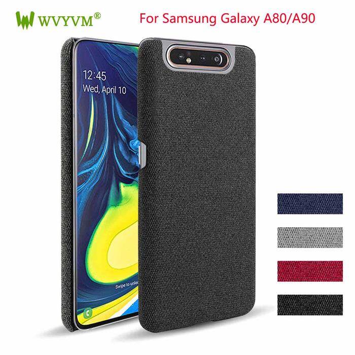 Ốp lưng điện thoại samsung galaxy a80 a90 ốp lưng sang trọng ốp lưng vải bố ốp đứng bằng da pattem
