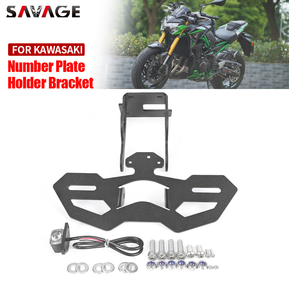 Giá đỡ biển số cho kawasaki z900 z900se 2017-2023 giá đỡ biển số + đèn led biển số sau