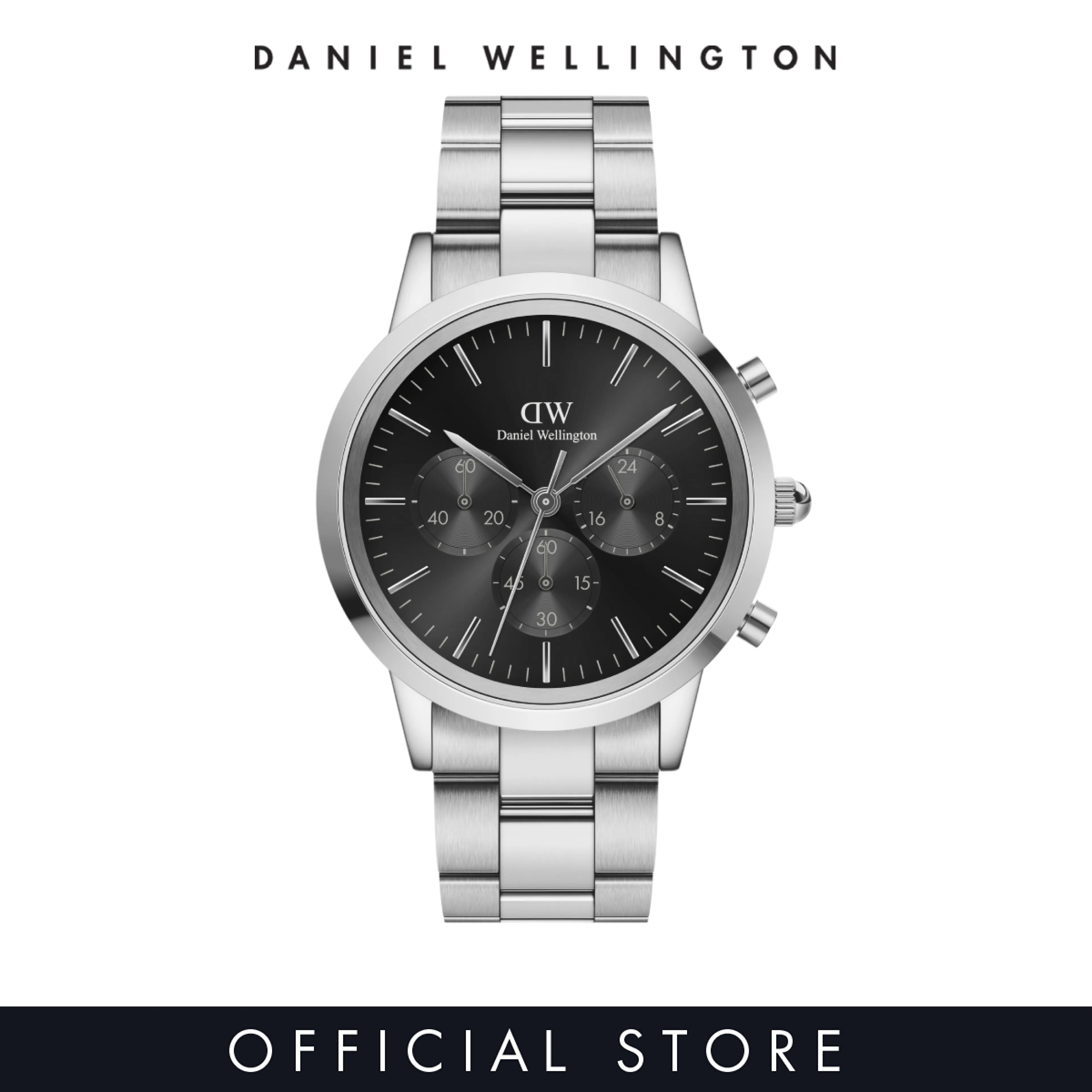 Daniel Wellington Iconic Chronograph 42mm Link Silver Onyx