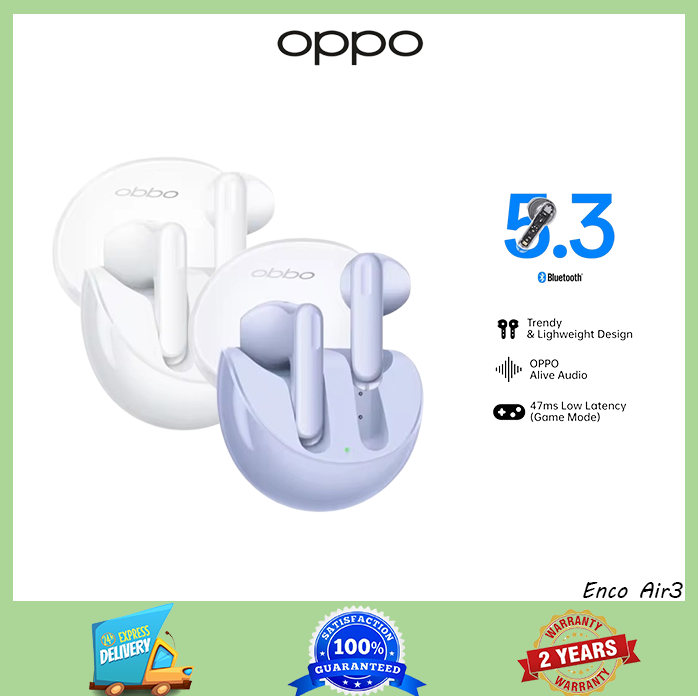 OPPO Enco Air 3 True Wireless Headset Long Standby Sports Game Noise Cancelling ราคา 1,195 บาท*ส่งฟรี