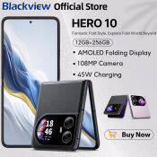 The cheapest foldable phone Blackview Hero 10 Smartphone 6.9 inch Amoled Folding Display Mobiles 12GB 256GB Mtk Helio G99 cellphone 108MP Camera 45W Charging