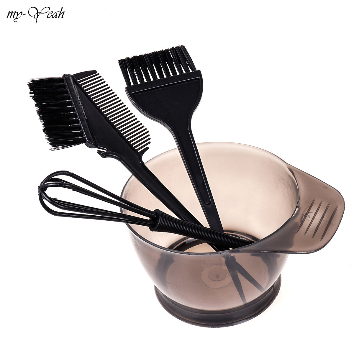 myyeah 5pcs/set Hair Bowl Comb Brushes Tools Hair Color Mixer Barber Salon  Tint Hairdressing Styling Set DIY Home-Black | Lazada