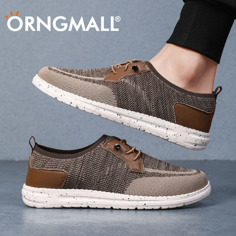 ORNGMALL Loafers for Men Summer Men Casual Shoes Mesh Breathable Trend Men Fashion Sneakers Lazy Shoes Beans Shoes Fashion Flats Boat Shoes Plus Size 39-48 ราคา 675 บาท*ส่งฟรี