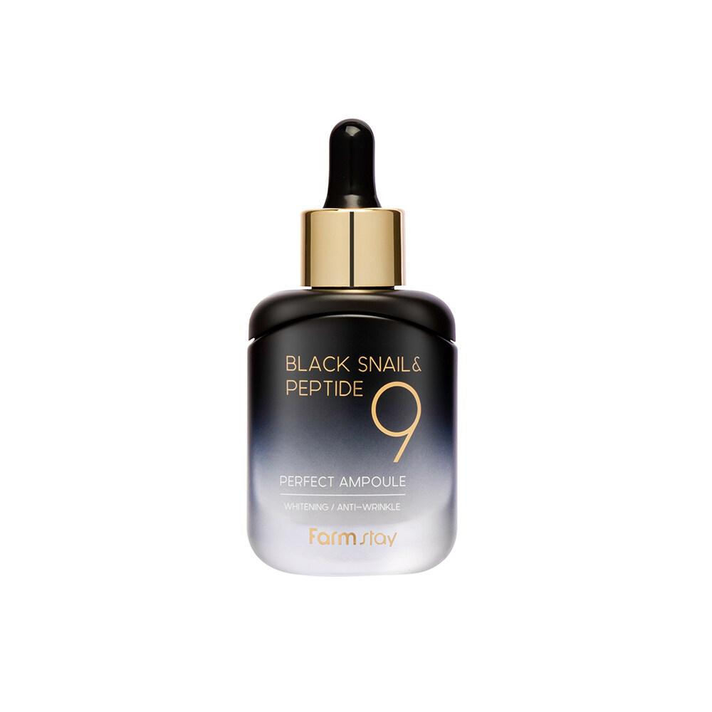 FARMSTAY BLACK SNAIL & PEPTIDE9 PERFECT AMPOULE 35ml ★Korea cosmetics★