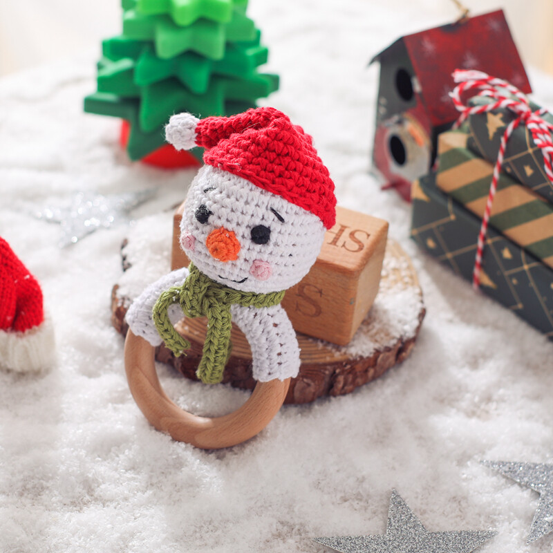 Một chuông giáng sinh đẹp theo phong cách nai sừng tấm và ông già noel, chuông giáng sinh móc