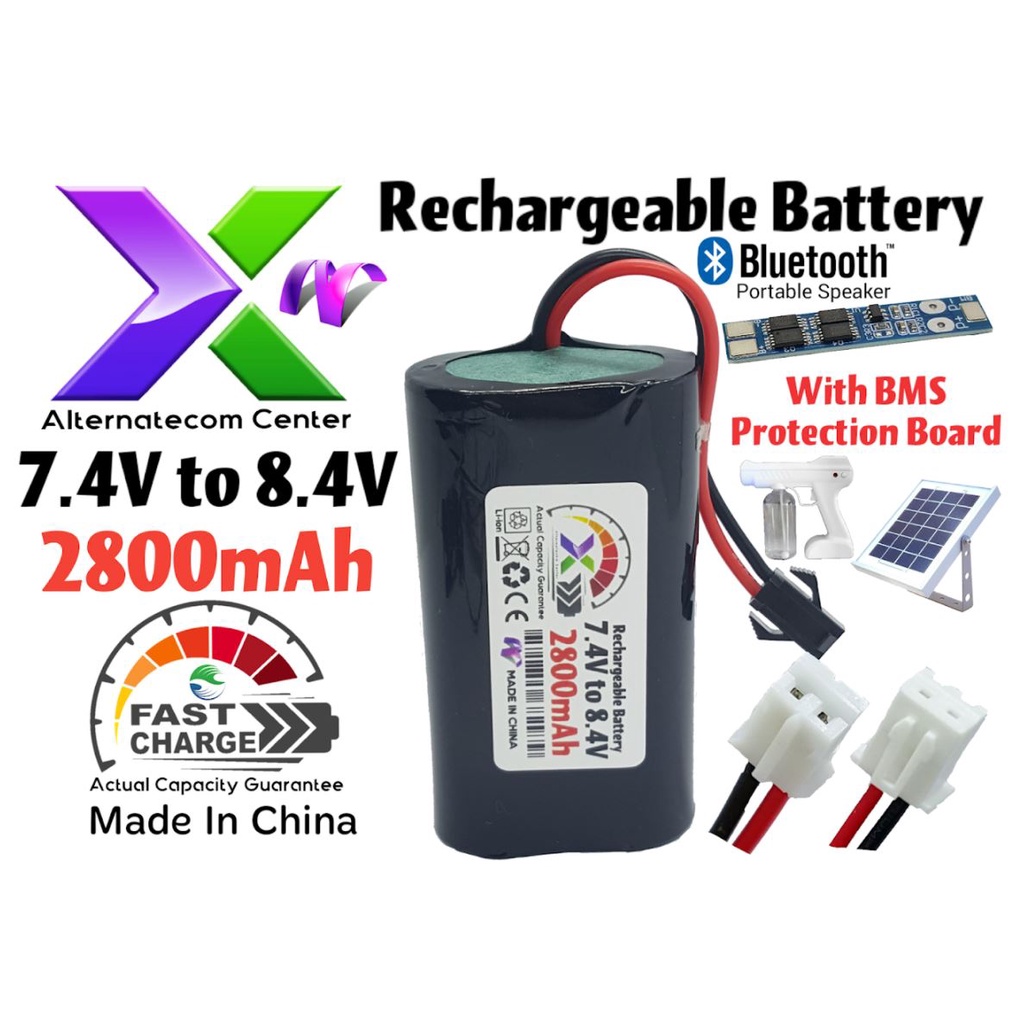 3.7V 5200mAh L-on Rechargeable Battery Pack For Small Applances XH2