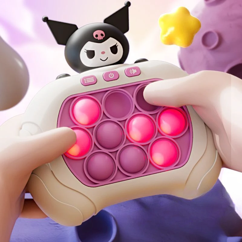 Miyoo Fast Pop It Game Console Bubbles Interactive Puzzle Toy Kids Kuromi 999 Level Handheld Quick Push Anime Press It Relieve Stress - ยี่ห้อ SENDA ราคา 142 บาท*ส่งฟรี