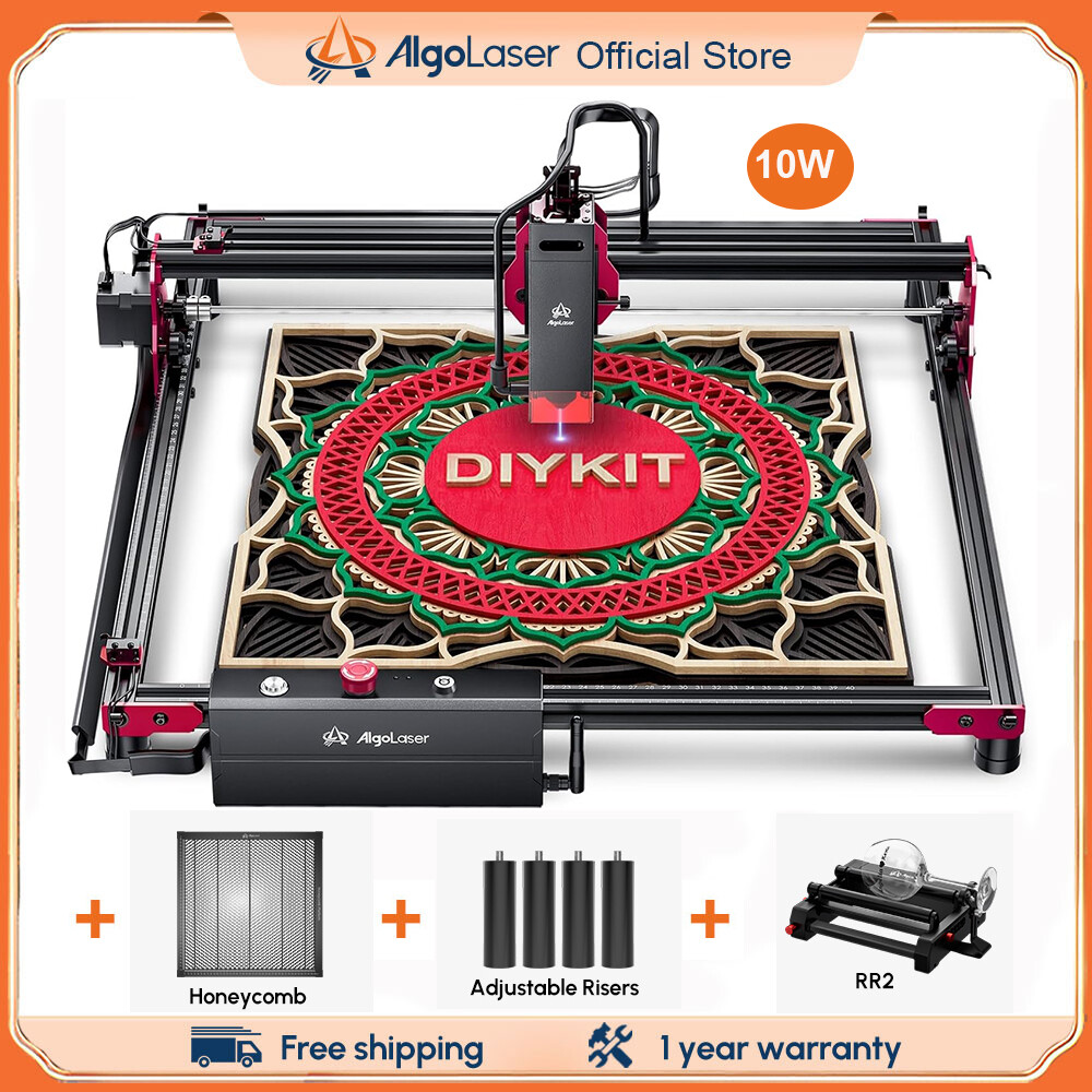 AlgoLaser Offline Connection Laser Engraver Cutter For Bigginner12000mm/Min 10W DIY Woodworking Laser Engraving Cutting Machine Honeycomb Tumblers Glass ราคา 21,042 บาท*ส่งฟรี