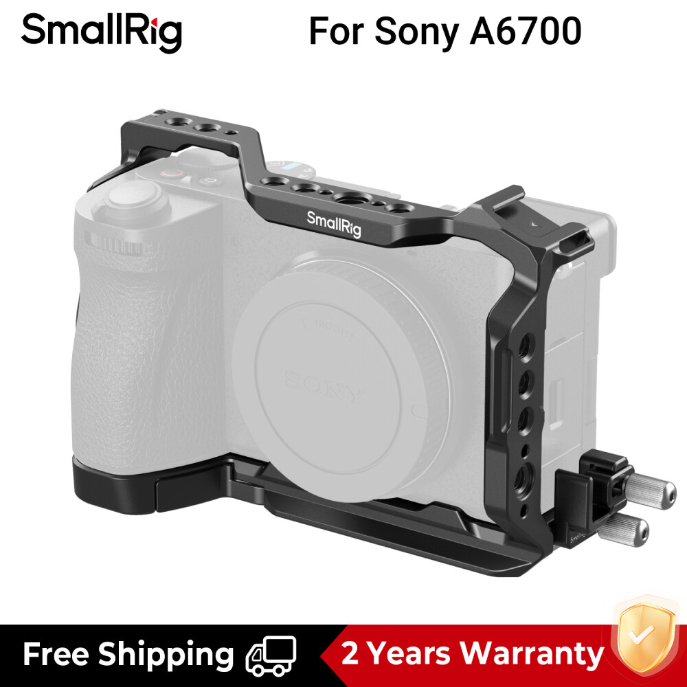 SmallRig A6700 Cage với Arca Swiss Cage Tấm tháo lắp nhanh Kẹp cáp HDMI cho Sony A6700 4336