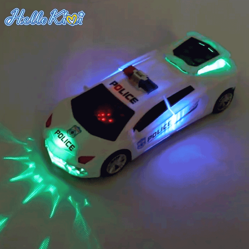 HelloKimi Electric Toy Car 360°Rotation Police Car Vehicle with LED Light Music Dancing Deformation Rotating Car Automatic Lifting Door Universal Police Cars Educational Toy Gifts For Kids christmas gifts for kids