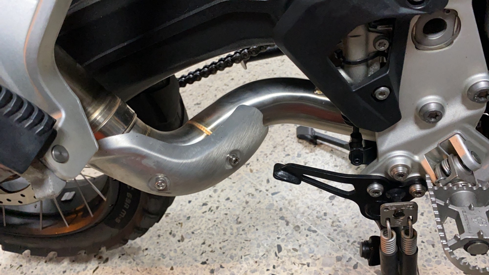 For BMW F750 850 GS 2018-2026 Motorcycle Blue Exhaust Stainless Middle Link Pipe