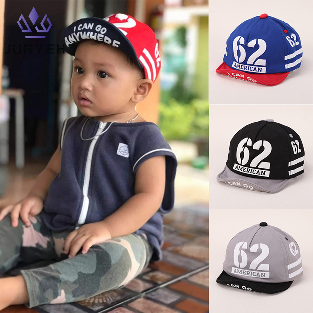 Junyeh Summer Baby Boy Hat 5-24 Month Embroidery 62 Number Baseball Cap Children Girls Cotton Sun Hat ราคา 63 บาท*ส่งฟรี