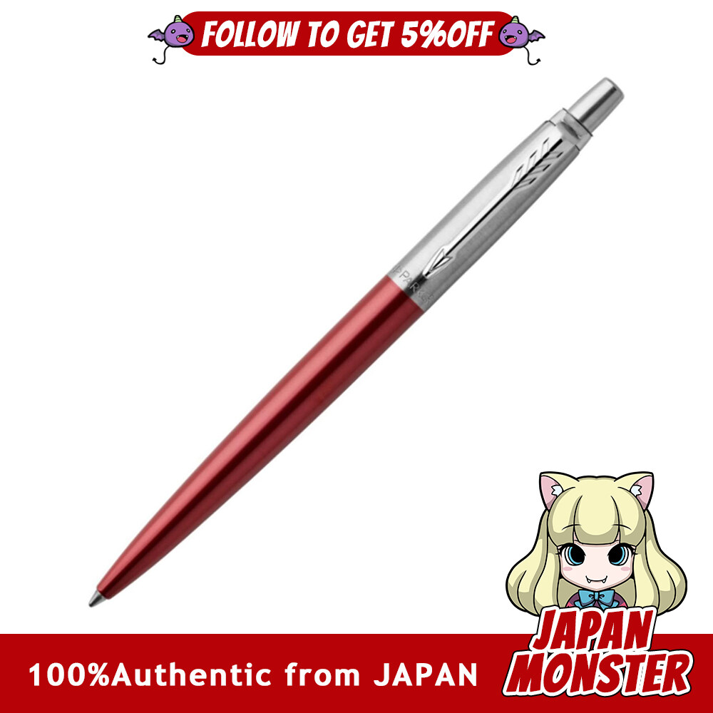 Parker Jotter Red CT Ballpoint Pen Medium Nib Oil-Based Gift Box Included Official Import 1953348 Japan