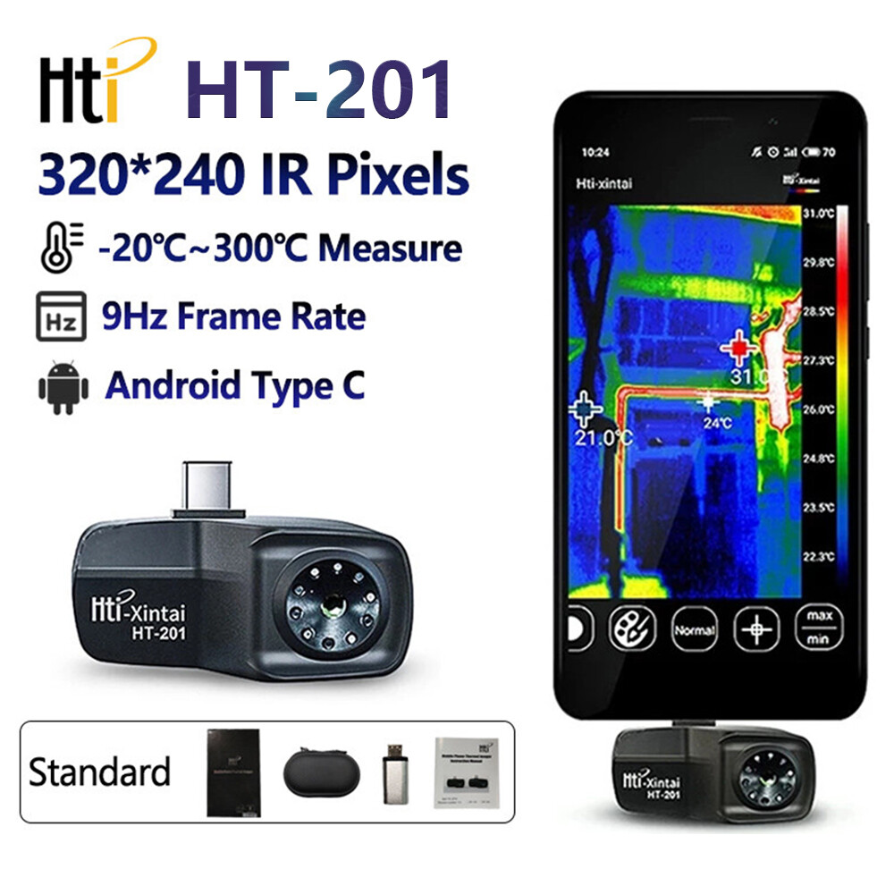 Hti máy ảnh nhiệt ht-201 hồng ngoại thiết bị tạo ảnh bằng nhiệt cho điện thoại ghi video và ảnh cho android type-c camera tạo ảnh nhiệt