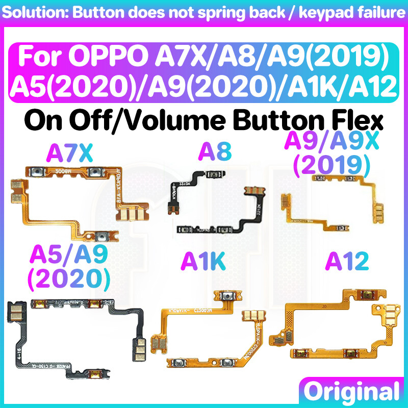 Chuyển nguồn trên tắt phím tắt âm lượng nút ribbon cáp dẻo cho oppo op a7 a7x a8 a9 a5 a1k a12 x 2019 2020
