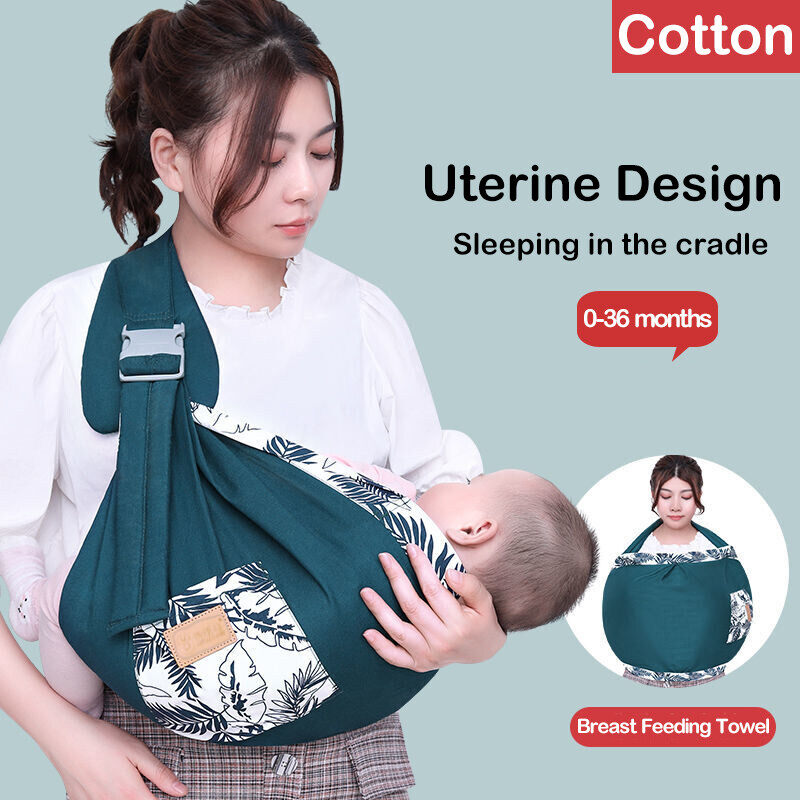 Bọc Địu Em Bé Sơ Sinh Sling Cho Con Bú Bìa, Túi Quấn Che Nắng Cho Bé, Vải Lưới Bọc Chăm Sóc Trẻ Sơ Sinh