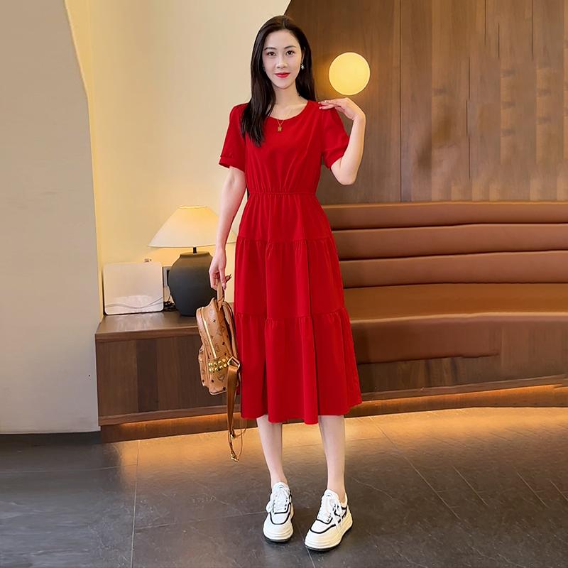 chinese dress ladies Black Linen Dress Seoul Puff Sleeve