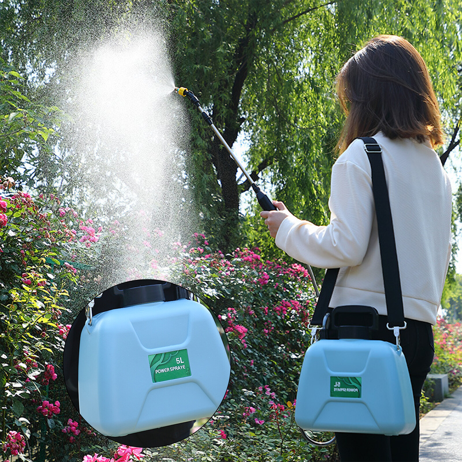 Shoulder Style Electric Sprayer 5L Watering Can With Spray nozzle Automatic Garden Plant Mister USB Rechargeable Irrigation Tool 5L Watering Can with Spray nozzle Electric Sprayer Portable Lawn Sprayer Pesticide Sprayer USB Rechargeable Irrigation Tool ราคา 948 บาท*ส่งฟรี