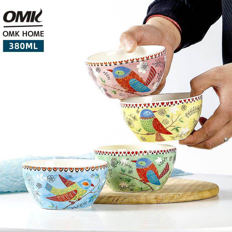 OMK Birdie series Ceramic 4.7 inch Bowls Suitable for rice and desserts ราคา 246 บาท*ส่งฟรี