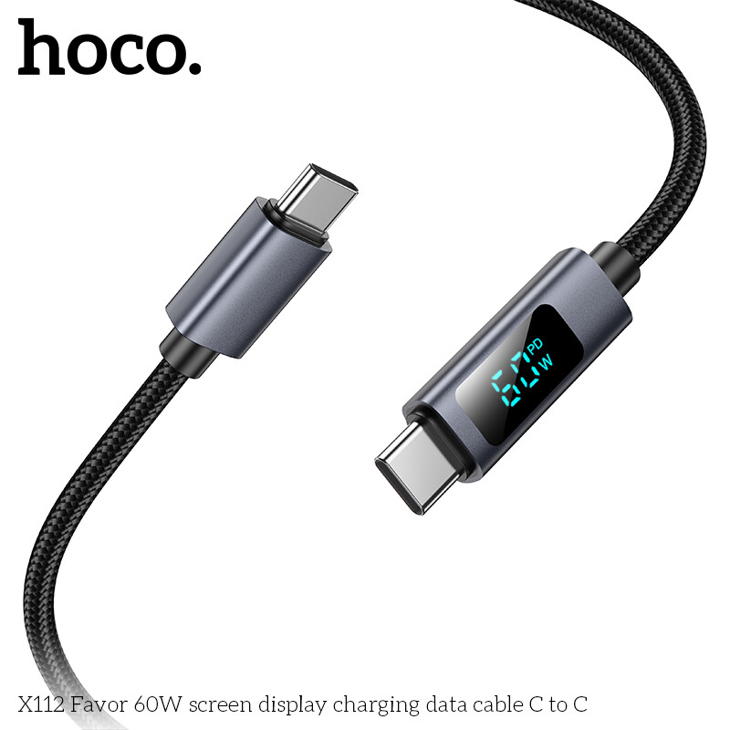 Hoco x112 ban đầu USB-C C để USB C PD 60W cáp cho Samsung S25 siêu S24 siêu iPhone 17 Pro Max 17 khô