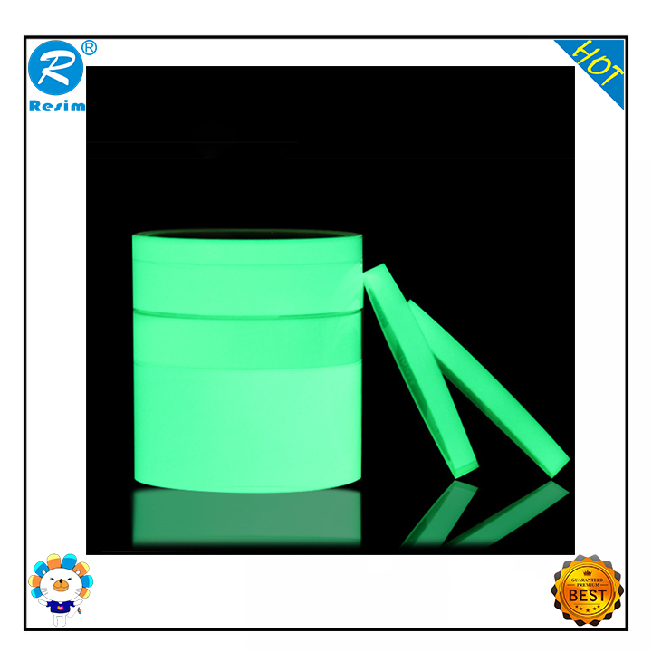 Resim 3m x 10mm/1 cuộn băng dán dạ quang miếng dán sân khấu phát sáng trong bóng tối tự dính ban đêm huỳnh quang an toàn 3m x 10mm