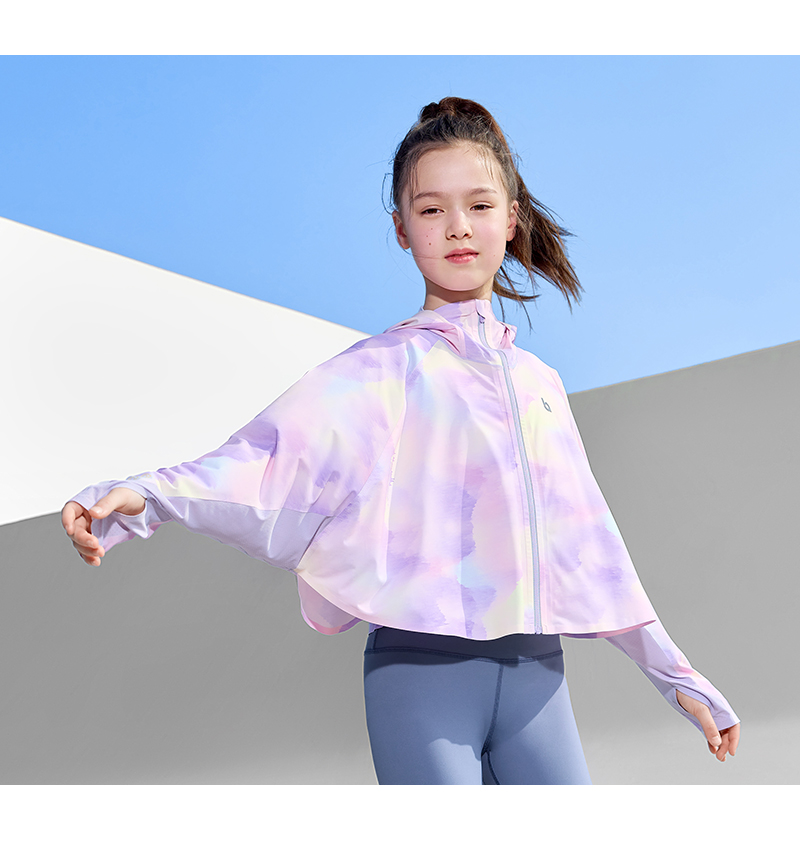 Balabala Children'S Sunscreen Coat Hood Coat Summer 2024 Cool Sense Quick Dry Antibacterial Parent Child · v7