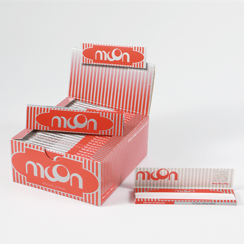 Rollfun giấy bằng gỗ King size giấy cuộn mỏng 108*44mm đỏ 50 tập/Hộp