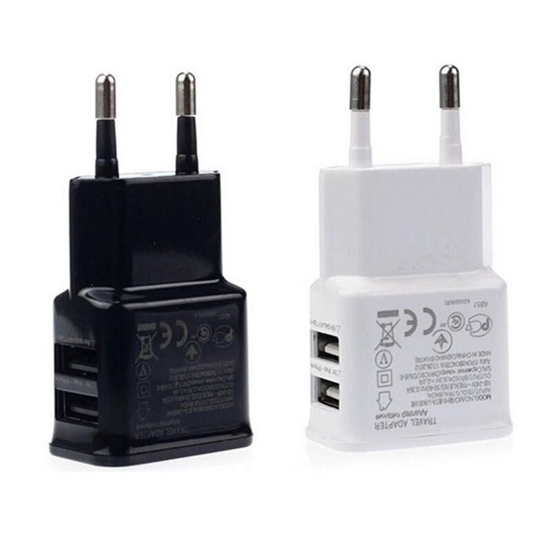 Bộ chuyển đổi du lịch 2 cổng 5v 2a phích cắm eu usb cho iphone samsung ipad ipod điện thoại thông minh