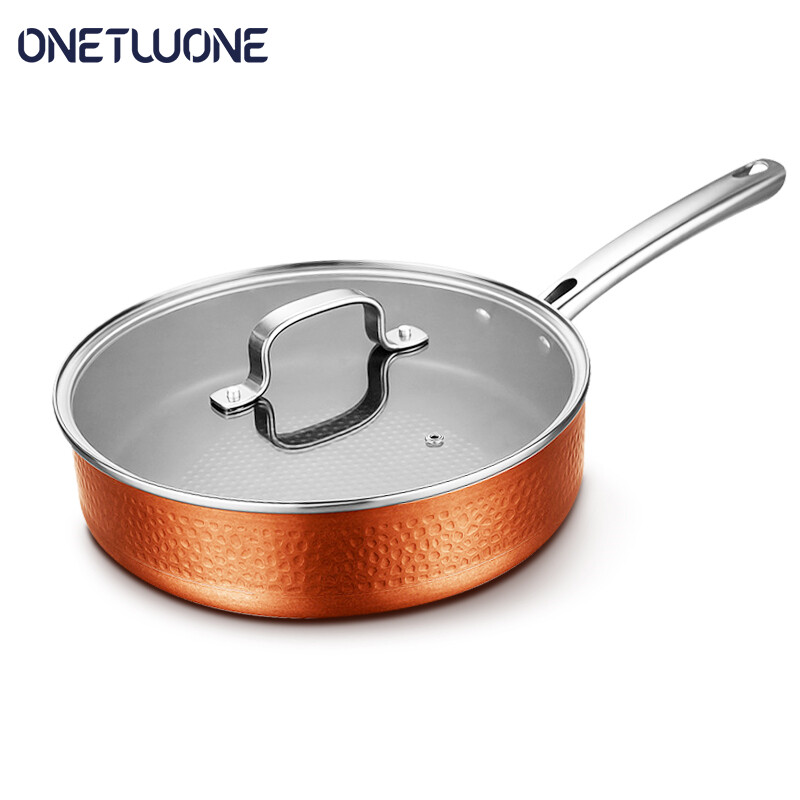 Onetwone 24cm Aluminum Alloy frying pan Non-stick flat pan cooking Pot Pancake Frying Egg pan Induction Cooker Gas Cooker Gas Cooker Saute Pan Cooking Pot Cookware ราคา 790 บาท*ส่งฟรี