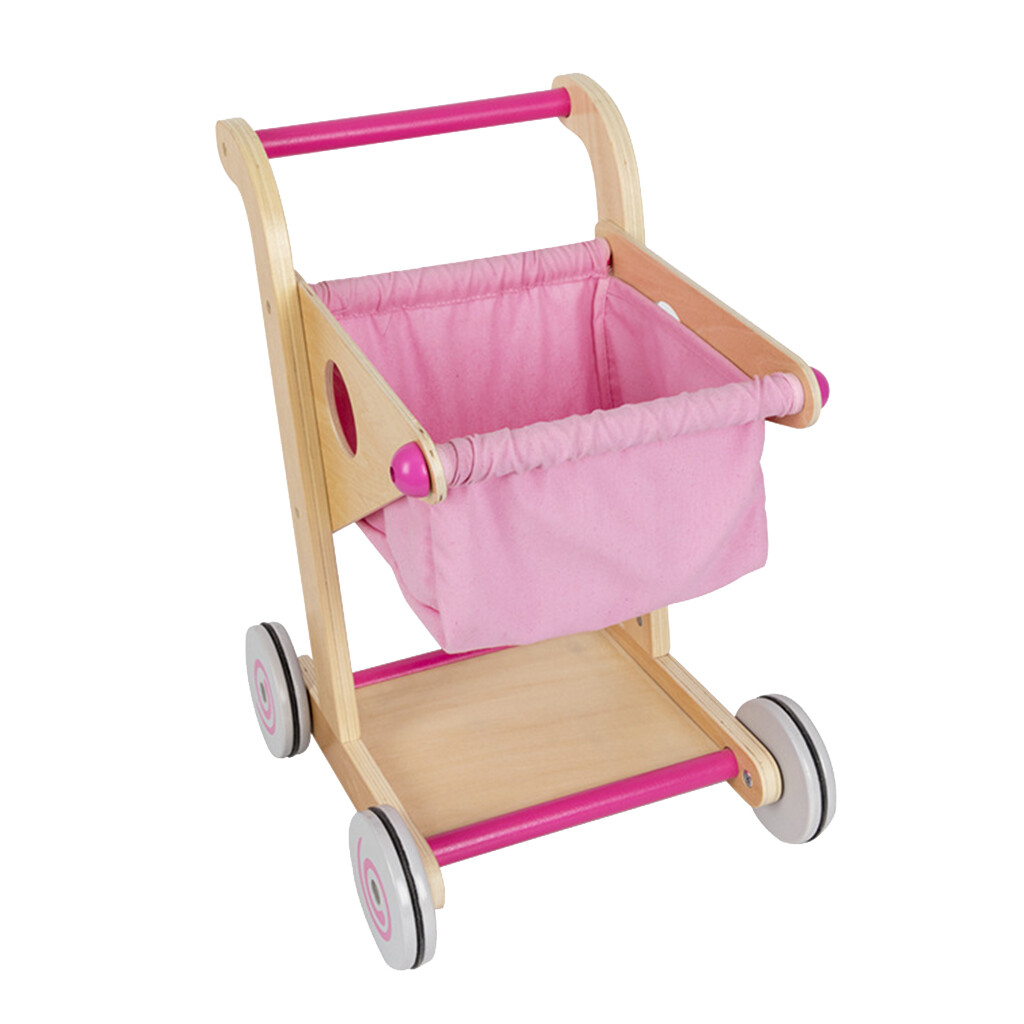 kids wooden shopping trolley