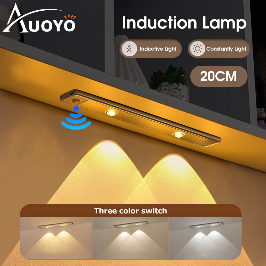 Auoyo Dây đeo ánh sáng cảm biến người đèn ngủ LED 20 40cm dây đeo cảm biến