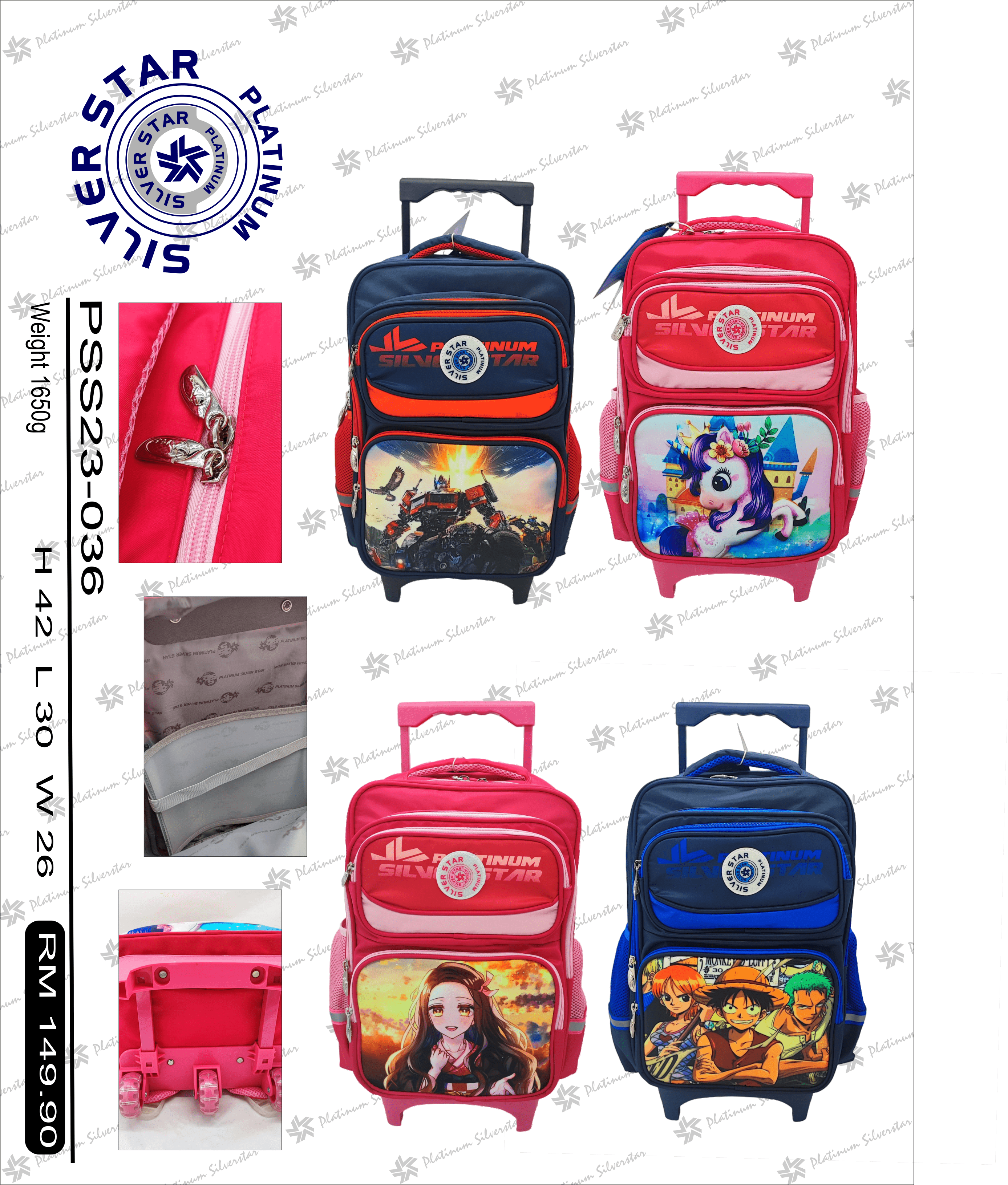 Bulan Warranty for West Malaysia) PSS22-035 PLATINUM SILVER STAR