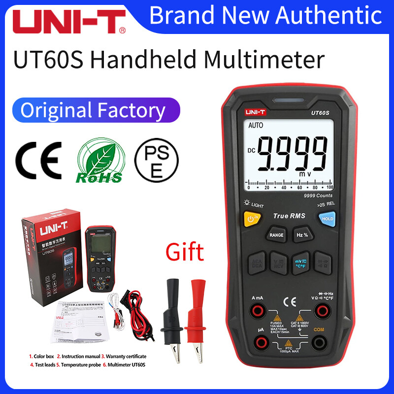 Đồng hồ vạn năng thông minh kỹ thuật số uni-t vôn kế ut60s ut60bt 1000v ac dc ampe kế đồng hồ vạn năng kiểm tra nhiệt độ tụ điện rms thật