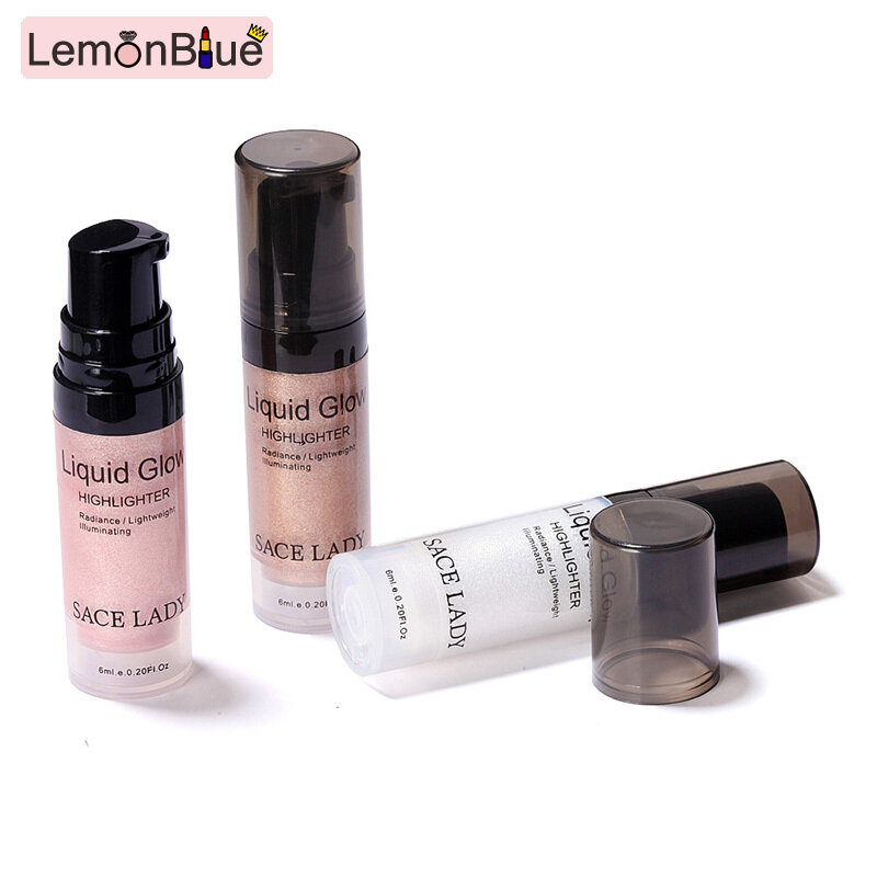 Gambar Liquid Highlighter Cream Illuminator Face Makeup Shimmer Glow Professional Eyes Facial Brighten Shine Cosmetic 3 Colors