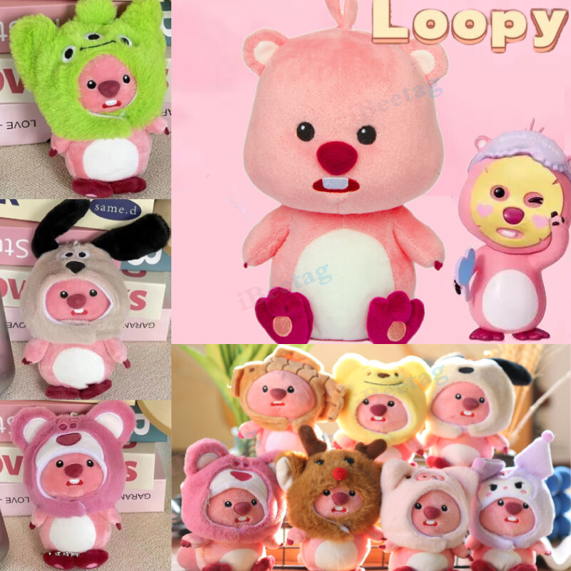 Hàn Quốc Loopy Thú nhồi bông phim hoạt hình Pororo chim cánh cụt nhỏ Gấu Bông Màu Hồng hải ly Loopy 